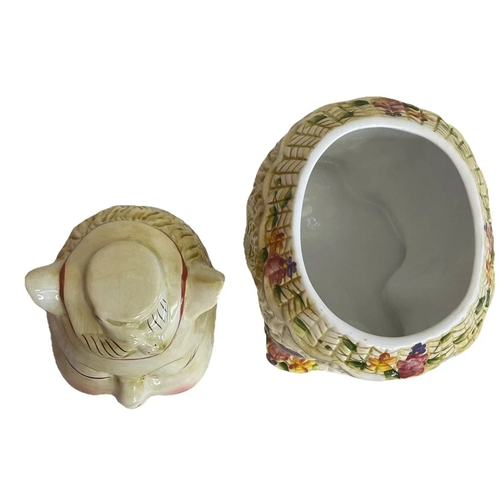 Vintage Cat Cookie Jar PUSS 'N BOOTS Ceramic Hand Painted BLOCK Classics Grandma